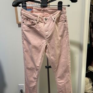 Acne studios pink stretch jeans